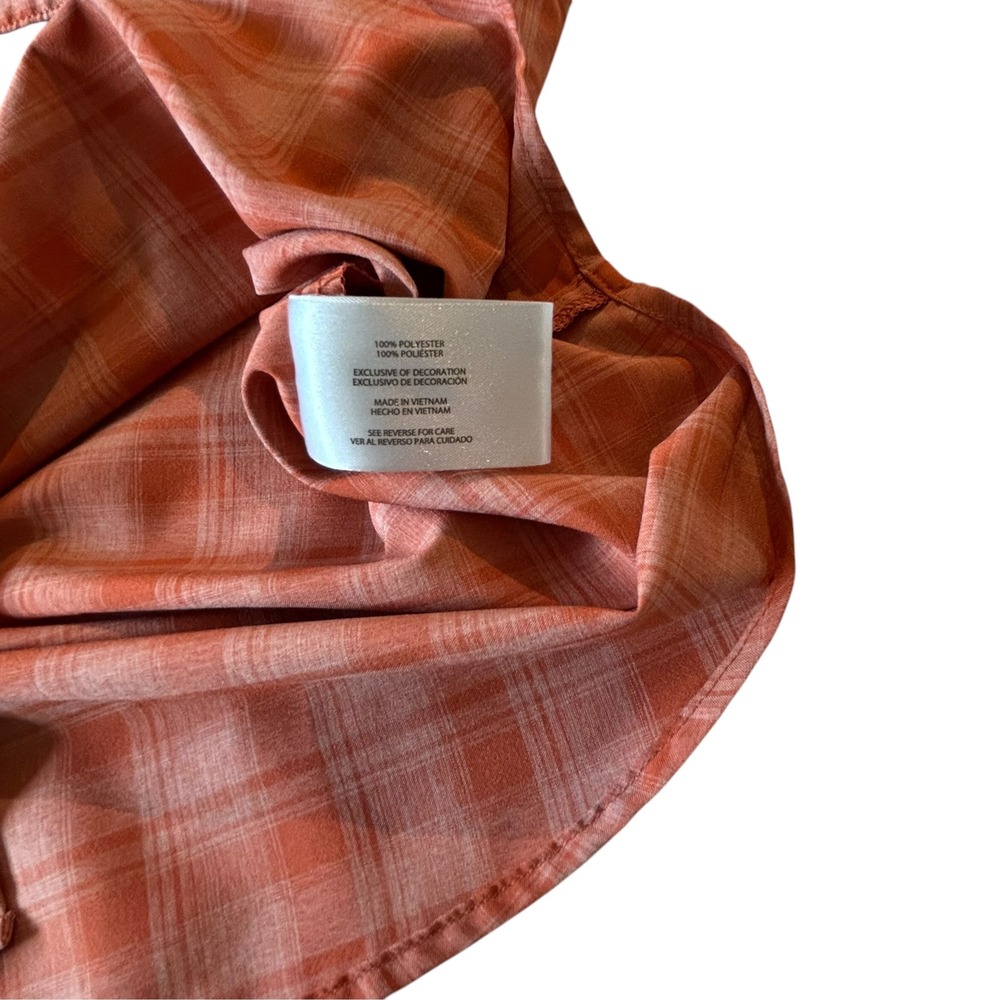 Orvis Classic Collection Mens Large Orange Plaid Short Sleeve Fishing Shirt - Picture 8 of 8